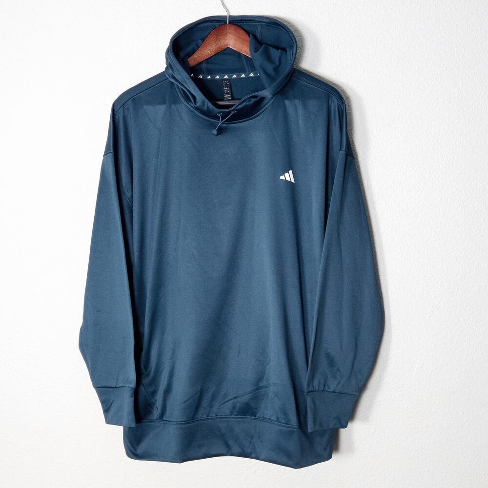 Adidas Aeroready Hoodie Blue Size L NWT Sportcore Clean Streetwear